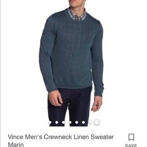 VINCE 100% linen sweater, Size M, in Marin blue